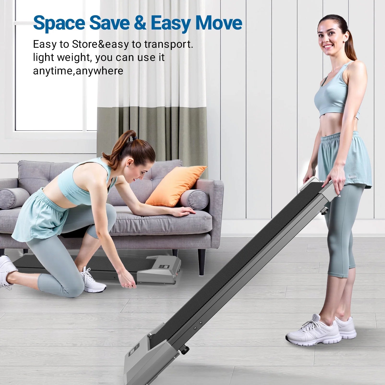 Walking Pad, under Desk Treadmill, 3 in 1 Portable Treadmill with Remote Control LED Display, 2.5 HP Quiet Walking Jogging Machine for Office Home Use, 250 Lbs Capacity