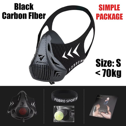 Sports Mask Elevation Running Fitness Pack Style Black High Altitude Training Fit Sports Cycling Mask Mask 2.0 Mask Cloth