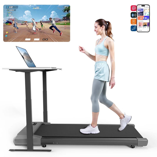 Walking Pad, under Desk Treadmill, 3 in 1 Portable Treadmill with Remote Control LED Display, 2.5 HP Quiet Walking Jogging Machine for Office Home Use, 250 Lbs Capacity